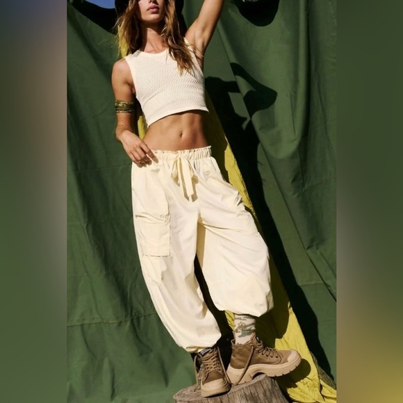 NWOT Free People Movement Down To Earth Pants In Banana